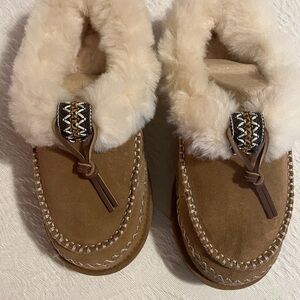 UGG Tan and Cream Women's Slippers